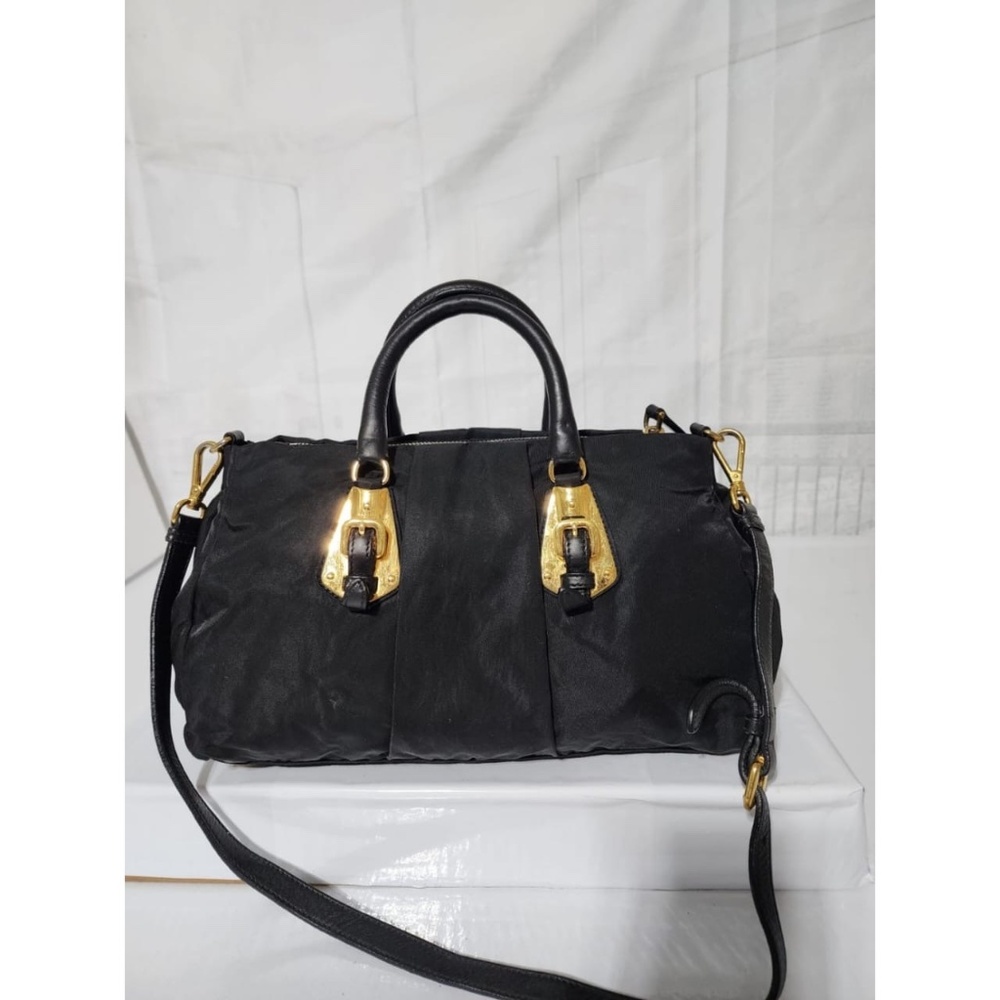 Authentic Prada Convertible Satchel Tessuto Bag Black - Picture 8 of 13